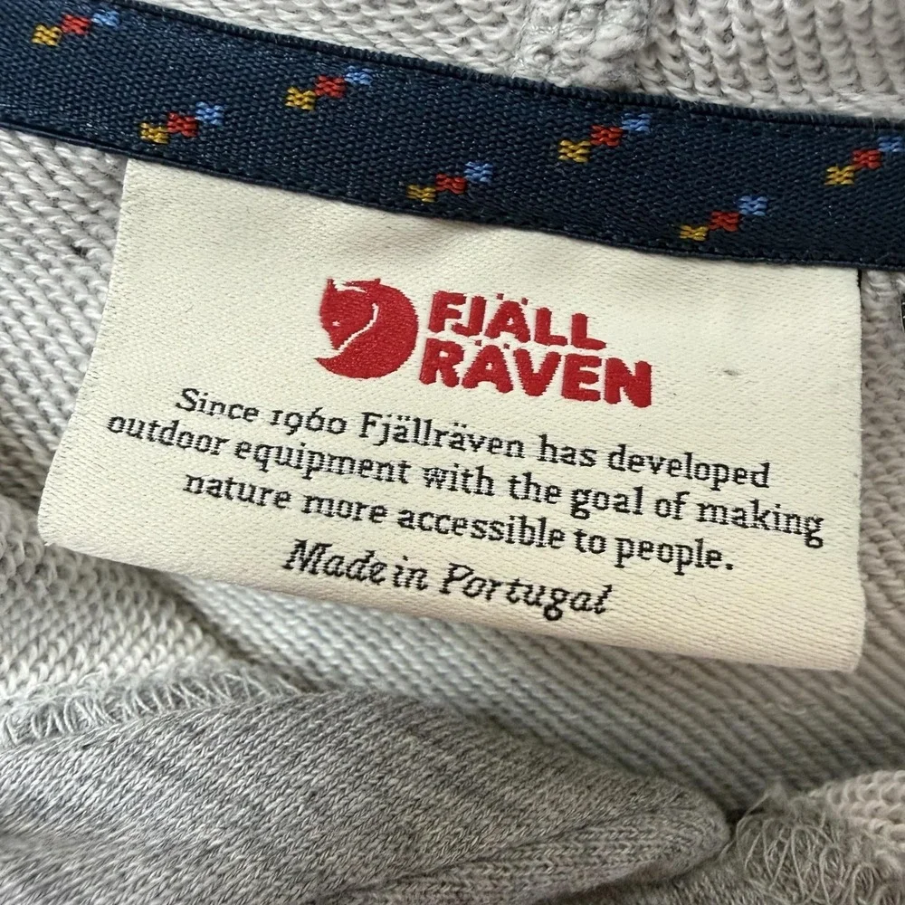 Fjällräven Hoodie Womens Small Gray Pullover Fleece Hooded Embroidered Logo